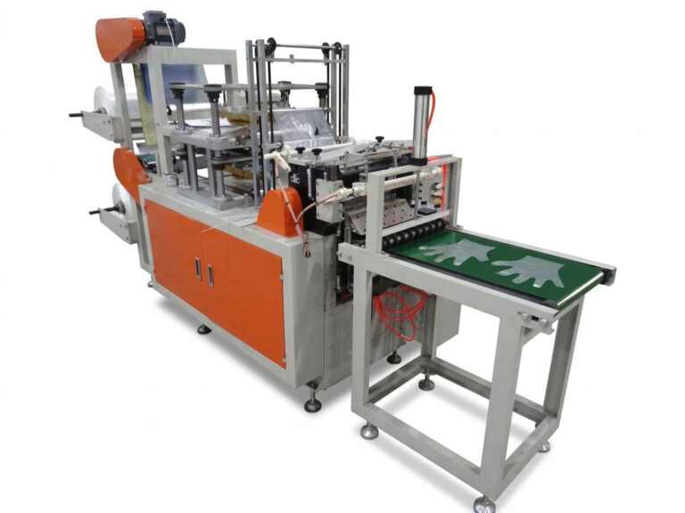 Máquina para hacer guantes de plástico