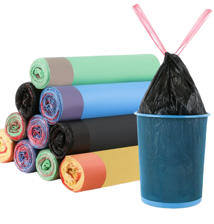 bolsas de basura con cinta